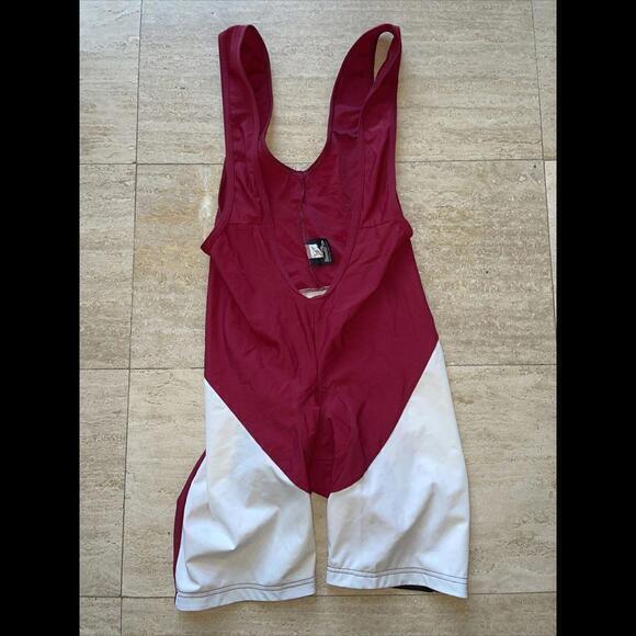 BIEMME Cycling Bib Shorts Red White‎ Size 6 Made in Italy - Picture 7 of 11